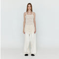 EENK EENK WJEAN Folded Front Wide Denim Pants - Ivory