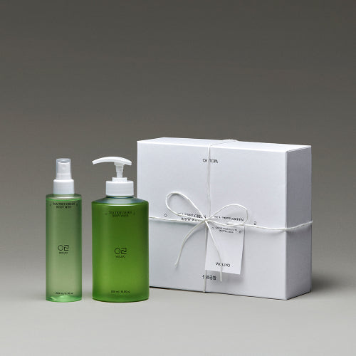WOLLYO Raw Material Workshop Tea Tree Green Body Care 2-piece Gift Set (Body Wash + Body Mist)