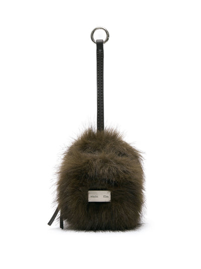 MATIN KIM HAIRY FUR MINI CUBE POUCH