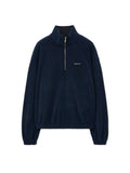 MATIN KIM MATIN KIM SHERPA FLEECE HALF ZIP UP TOP