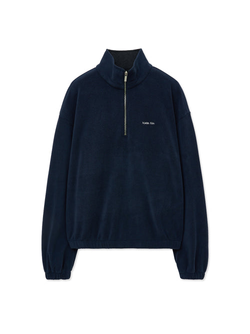 MATIN KIM MATIN KIM SHERPA FLEECE HALF ZIP UP TOP