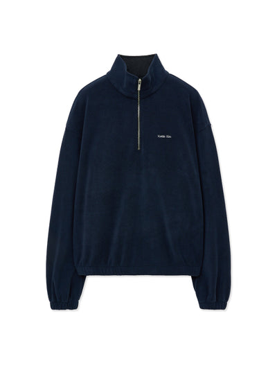 MATIN KIM SHERPA FLEECE HALF ZIP UP TOP