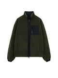 MATIN KIM MATIN KIM Reversible Sherpa Zip Up in Khaki