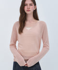 MUSINSA STANDARD WOMAN MUSINSA STANDARD WOMAN Women's Knitwear V-Neck Sheer [Indian Pink]