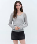MUSINSA STANDARD WOMAN MUSINSA STANDARD WOMAN Women's Knitwear V-Neck Sheer Knit (Size S)