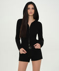 MUSINSA STANDARD WOMAN MUSINSA STANDARD WOMAN Women's Knit Zip-up [Black]