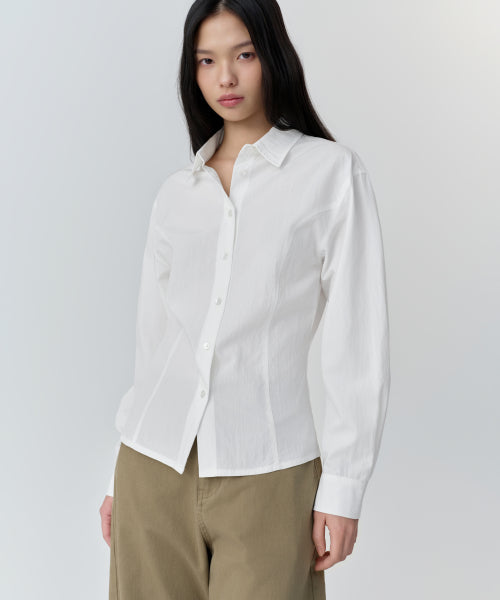 MUSINSA STANDARD WOMAN MUSINSA STANDARD WOMAN Women's RN Cinched Shirt (White)