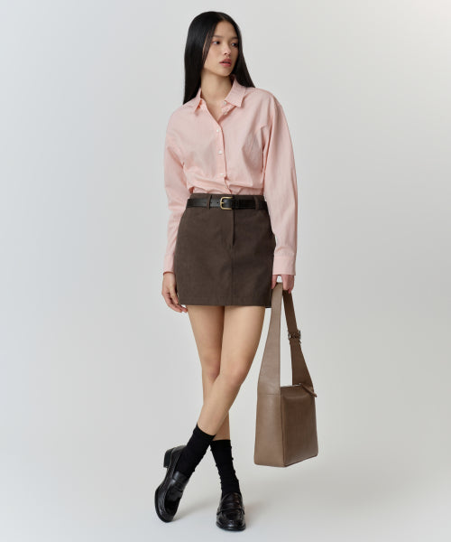 MUSINSA STANDARD WOMAN MUSINSA STANDARD WOMAN Women's RN Cinched Shirt [Rose Water]