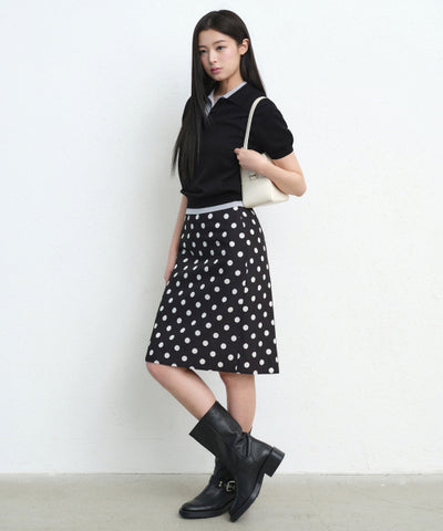MUSINSA STANDARD WOMAN Women's Polka Dot Knee Length Skirt