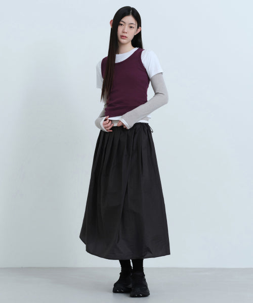 MUSINSA STANDARD WOMAN MUSINSA STANDARD WOMAN Women's Sheer Nylon Pleated Long Skirt [Size]