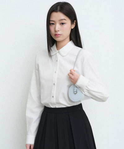 MUSINSA STANDARD WOMAN Lace Trim Shirt (Size)