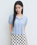 MUSINSA STANDARD WOMAN MUSINSA STANDARD WOMAN Women's Puff Sleeve Tie Blouse [Pale Blue]