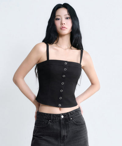 Bustier Top for Women - Black