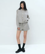 MUSINSA STANDARD WOMAN MUSINSA STANDARD WOMAN Women's Check Hooded Shirt Jacket [Light Beige]