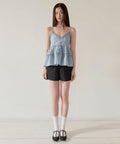 MUSINSA STANDARD WOMAN MUSINSA STANDARD WOMAN Women's Check Frill Sleeveless Top (Size)