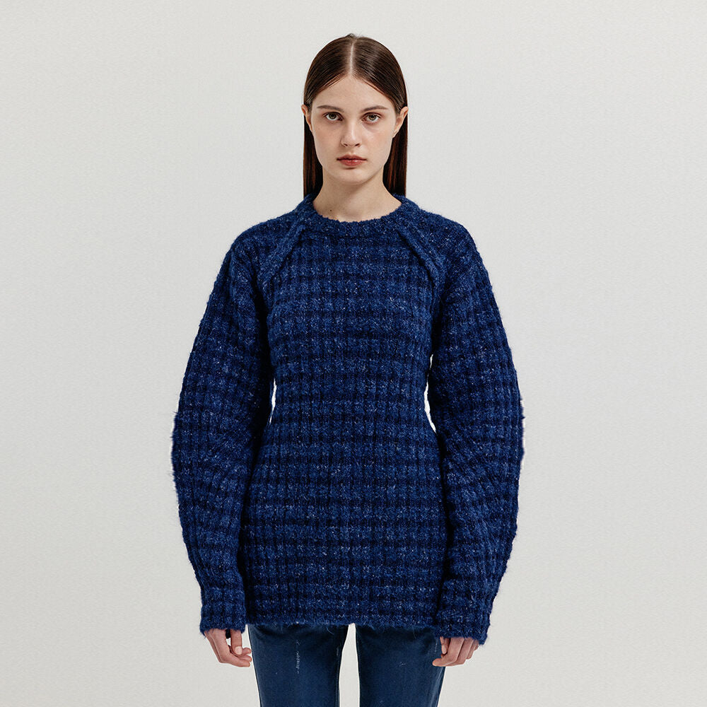 EENK EENK XAVE Open Back Knit Pullover - Navy
