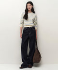 MUSINSA STANDARD WOMAN MUSINSA STANDARD WOMAN Women's Multi-Stripe Crew Neck Knit [Cream]