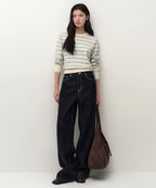 MUSINSA STANDARD WOMAN MUSINSA STANDARD WOMAN Women's Multi-Stripe Crew Neck Knit [Cream]