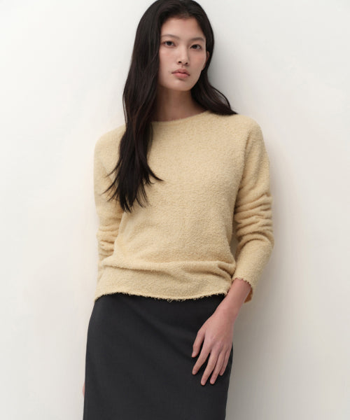 MUSINSA STANDARD WOMAN MUSINSA STANDARD WOMAN Women's Fluffy Boat Neck Knit Light Beige