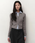 MUSINSA STANDARD WOMAN MUSINSA STANDARD WOMAN Women's Cable Round Neck Cardigan [Medium Gray]
