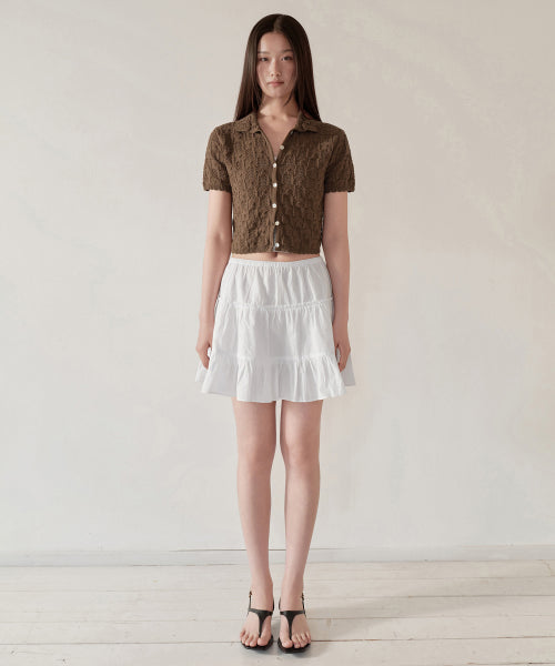 MUSINSA STANDARD WOMAN MUSINSA STANDARD WOMAN Cardigan Short Sleeve [Brown]