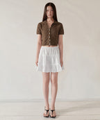 MUSINSA STANDARD WOMAN MUSINSA STANDARD WOMAN Cardigan Short Sleeve [Brown]