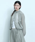 MUSINSA STANDARD WOMAN MUSINSA STANDARD WOMAN Women's Sheer Volume Windbreaker Jacket (Light Gray)