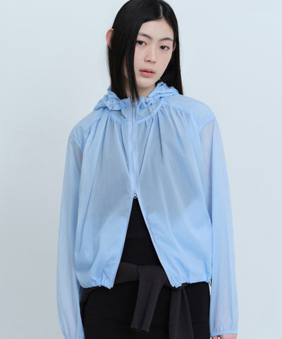 MUSINSA STANDARD WOMAN Women's Sheer Volume Windbreaker Jacket [Cloudy Blue]