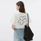 DUNST UNISEX DRAWING BLOOM LOGO T-SHIRT OFF WHITE_UDTS5B130OW