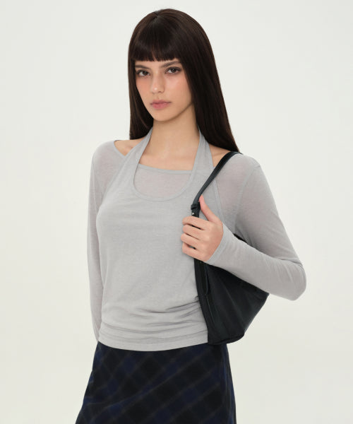 MUSINSA STANDARD WOMAN MUSINSA STANDARD WOMAN T-Shirt Light Gray