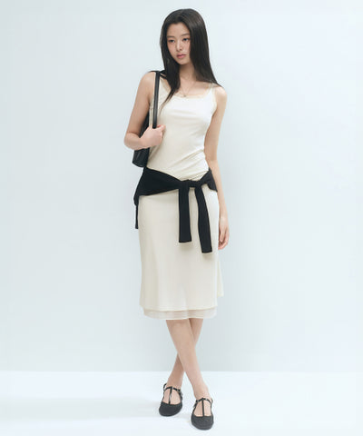 MUSINSA STANDARD WOMAN Double Layer Midi Skirt (Size S)