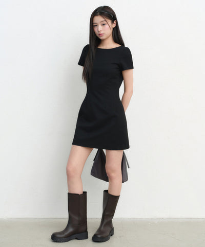 MUSINSA STANDARD WOMAN Women's Formal Mini Dress (Black)