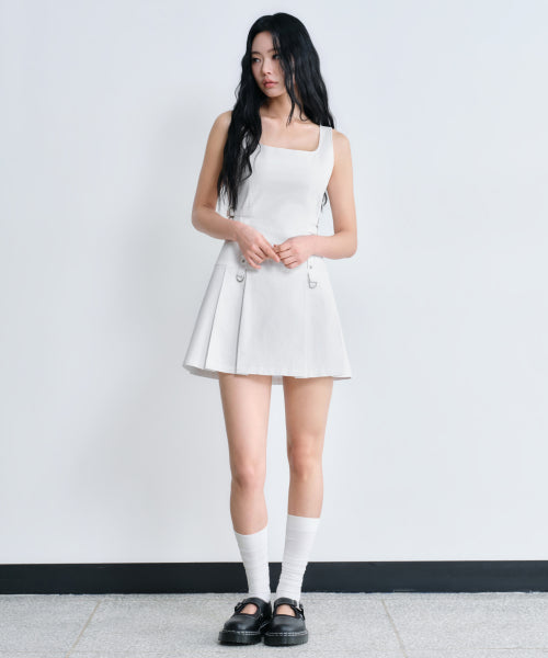 MUSINSA STANDARD WOMAN Pleated Mini Dress - White
