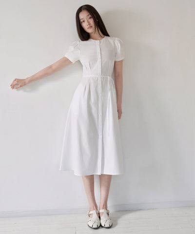MUSINSA STANDARD WOMAN Women's Poplin Puff Sleeve Long Dress (Size S)