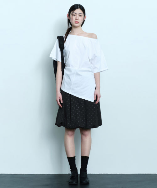 MUSINSA STANDARD WOMAN MUSINSA STANDARD WOMAN Women's Polka Dot Balloon Knee Length Skirt [Black]