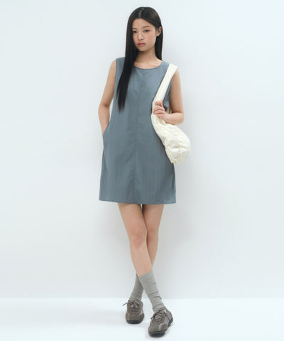 MUSINSA STANDARD WOMAN Women's Mini Dress Grayish Blue