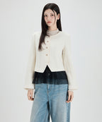 MIXXO MIXXO Wool Blend Jacket Blouse