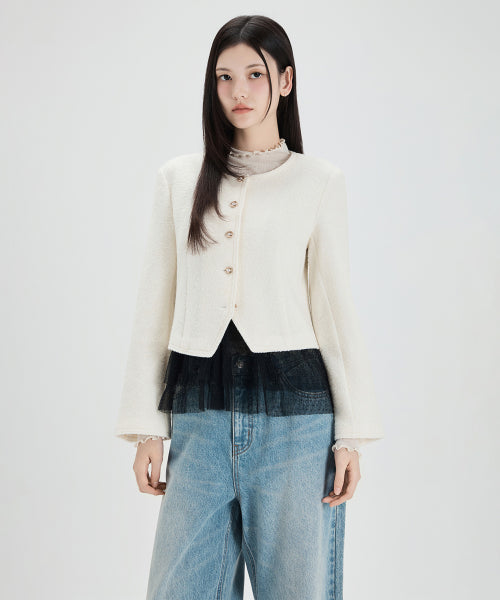 MIXXO MIXXO Wool Blend Jacket Blouse