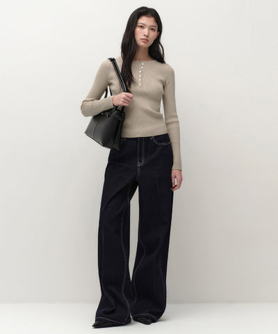 MUSINSA STANDARD WOMAN Women's Denim Pants Deep Indigo