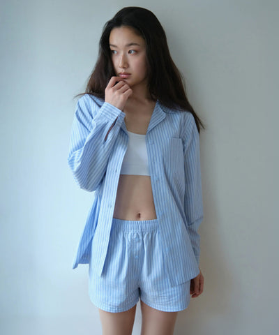 MUSINSA STANDARD WOMAN Women's Poplin Pajama Set Blue