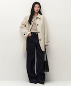 MUSINSA STANDARD WOMAN MUSINSA STANDARD WOMAN Women's Single Half Trench Coat [Cream]