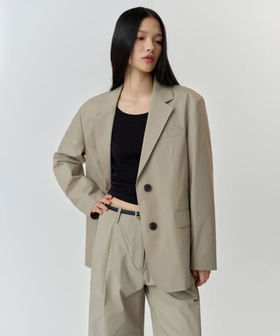 MUSINSA STANDARD WOMAN Jacket Khaki Beige