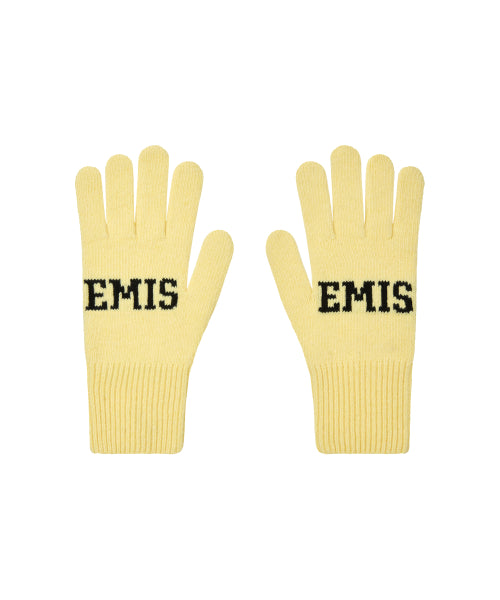 EMIS LOGO FINGER GLOVES-YELLOW