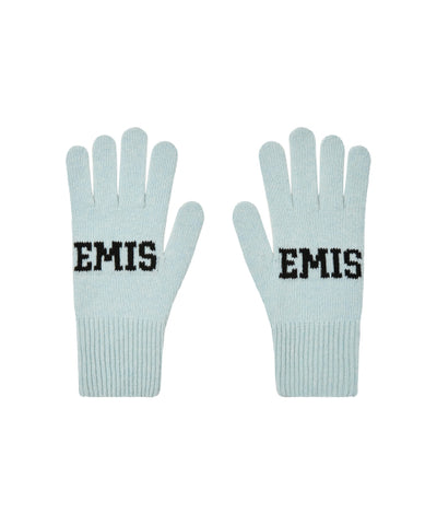 LOGO FINGER GLOVES-LIGHT BLUE