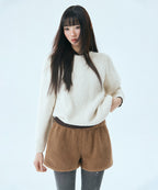 MIXXO MIXXO Hairy Loose Fit Round Neck Pullover C
