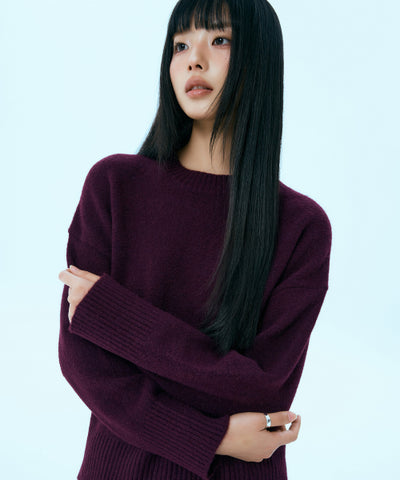 MIXXO Knitwear Round Neck Loose Fit Pullover C