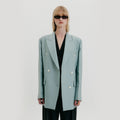 EENK Tied Double-Breasted Blazer - Mint