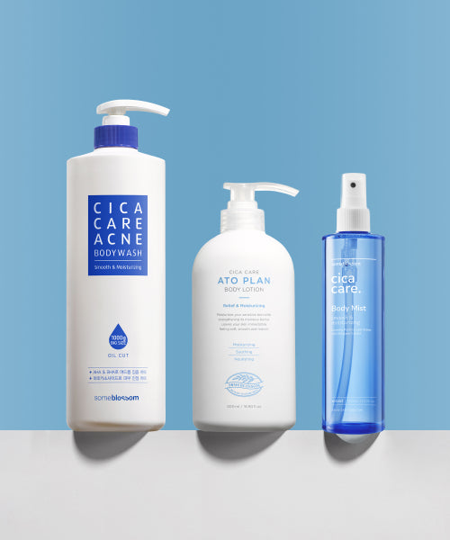 SOMEBLOSSOM [3-piece set] Cica Care Body Wash + Body Mist + Body Lotion