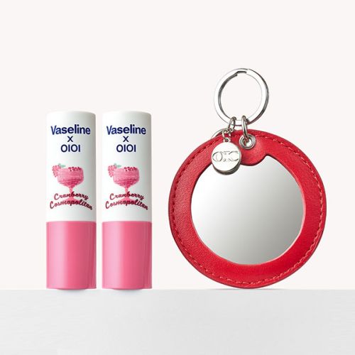 Vaseline Lip Therapy Color Care 4.2g 2 pieces + X OIOI Collaboration Mirror Keyring.