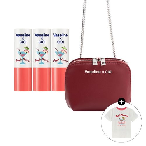 Vaseline Lip Therapy Color Care 4.2g 3 pieces + X OIOI Collaboration Chain Lip Bag